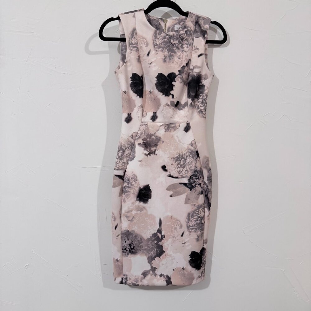 Calvin Klein Women’s Floral Sheath Dress Size 2 – Sleeveless Bodycon Cocktail